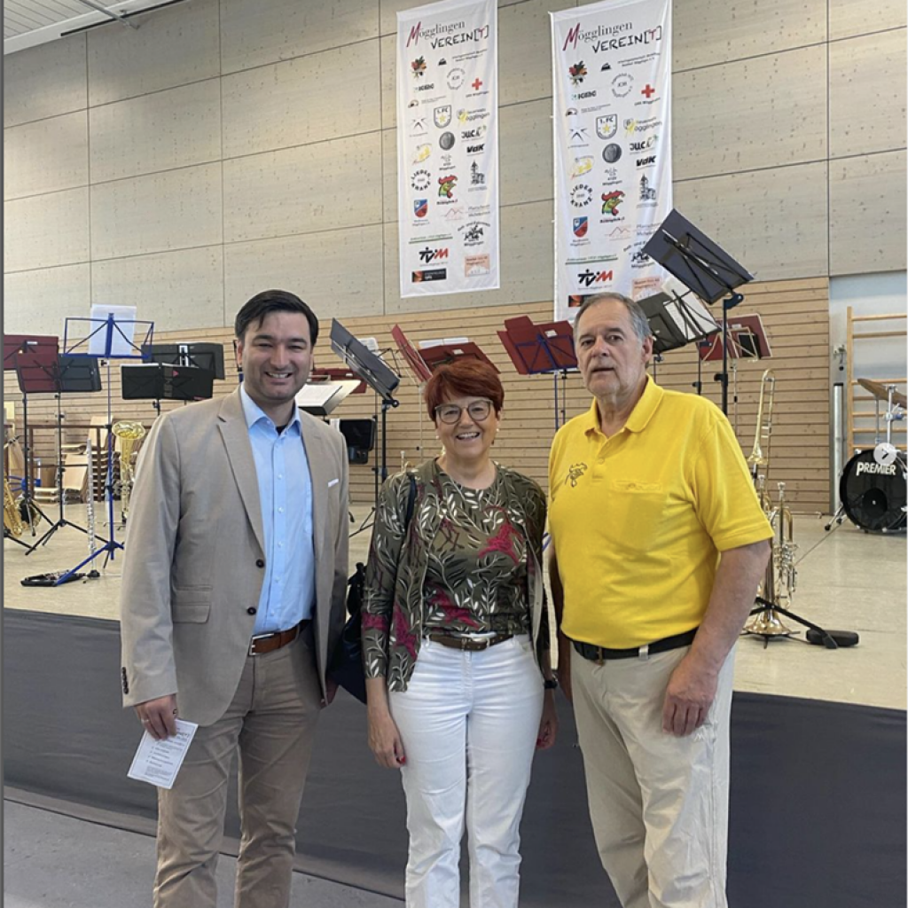 Dr. Inge Gräßle zu Besuch bei Bürgermeister Schlenker, Mögglingen