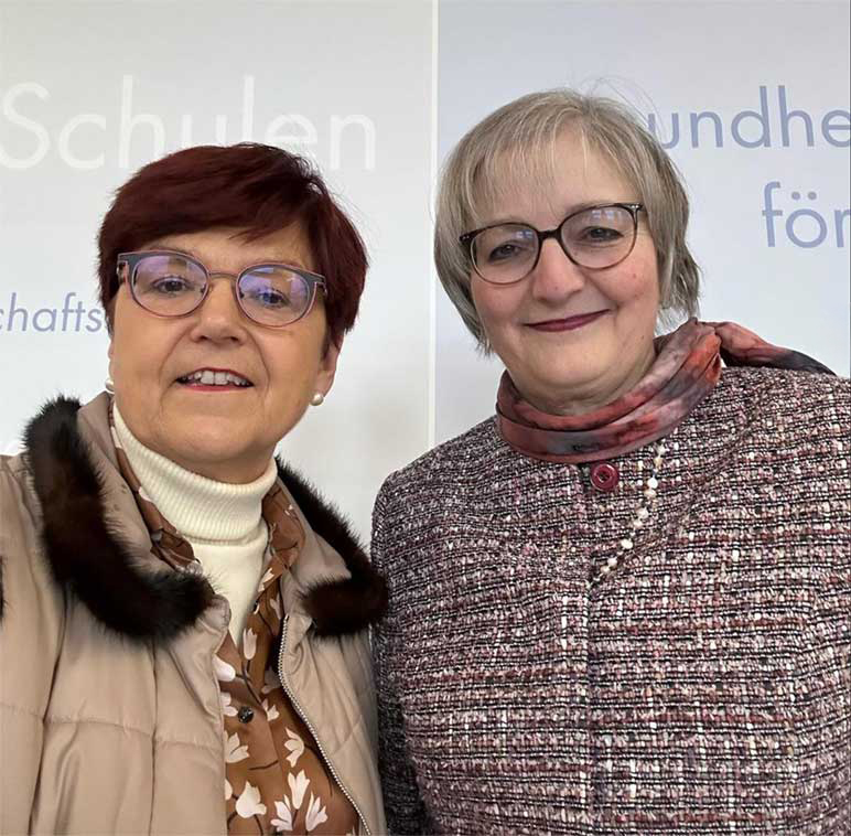 Dr. Graessle mit Rektorin Vorst